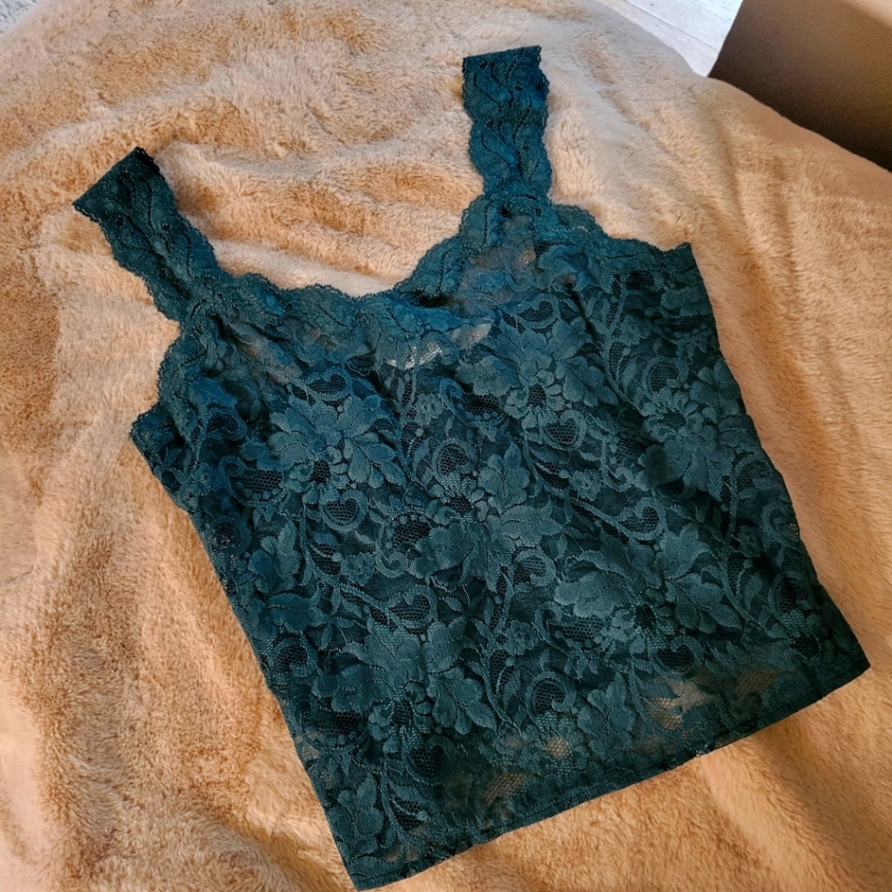 Vintage Victoria's Secret Teal Lace Top